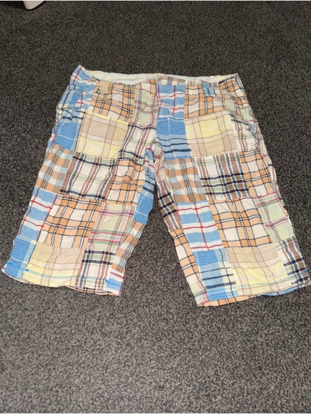 Y2K American Eagle Patchwork Plaid Capri Bermuda Shorts Size 4 Retro